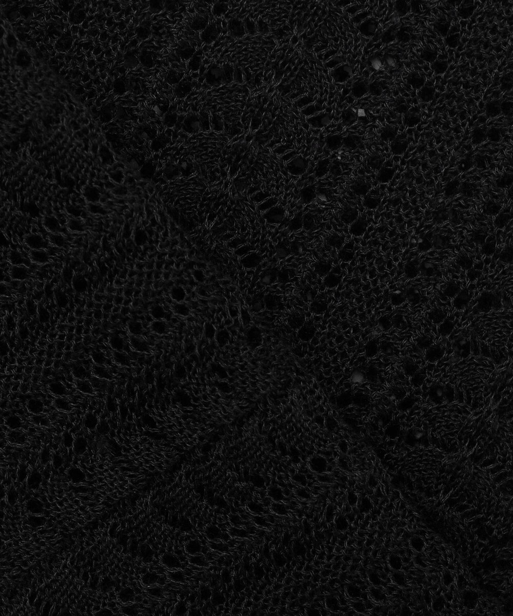 J.PRESS LADIES L 【洗える・抗菌防臭】コットンアセテート Vネック レーシー カーディガン 