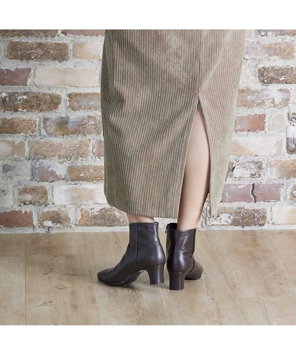 MODE ET JACOMO <D'ICI>ラウンドスクエアトゥショートブーツ 