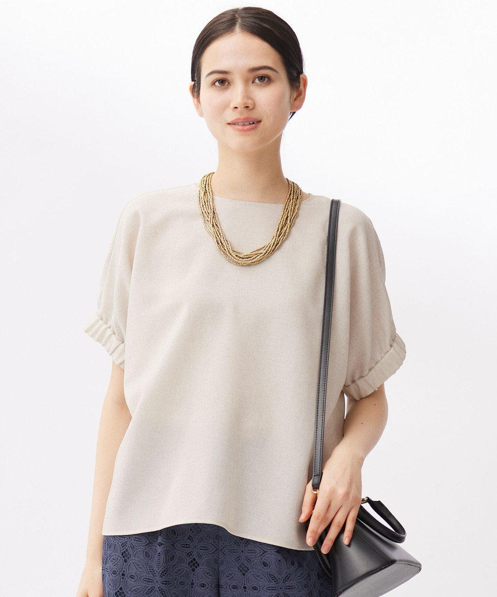 自由区 ラスティックメッシュドルマンスリーブ Tブラウス 