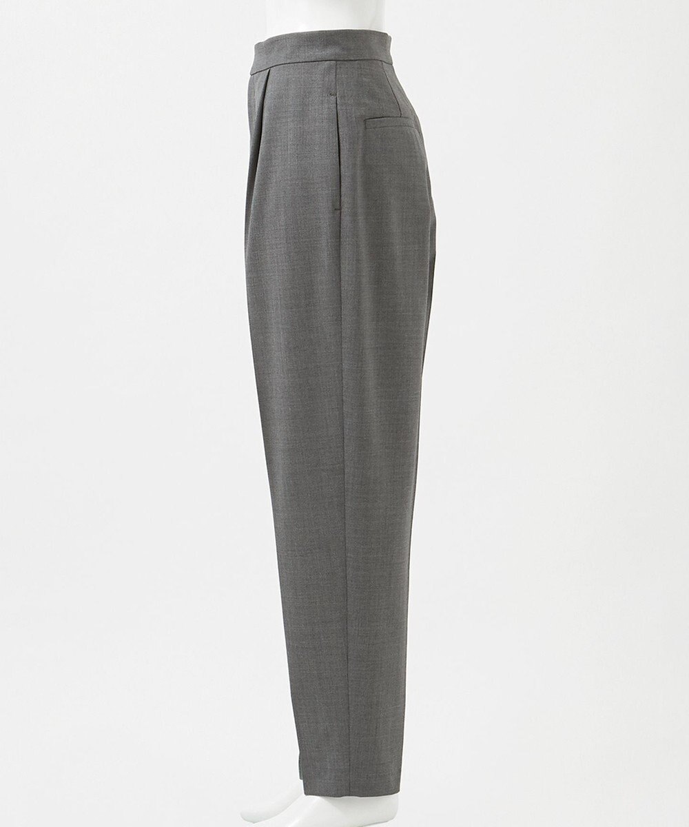 23区 【エステータ】ウールトロドライストレッチ タックテーパード パンツ 