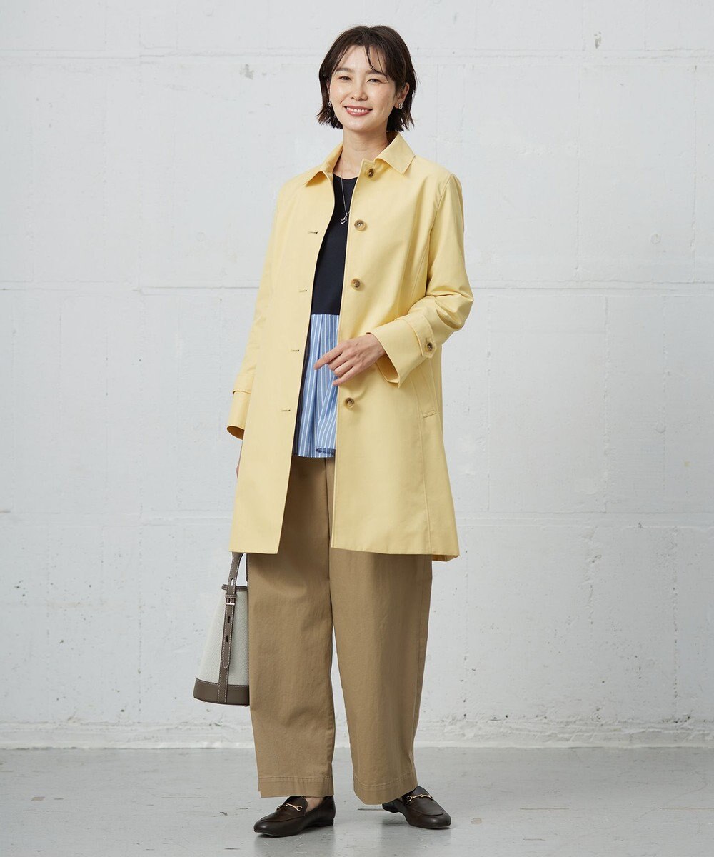 J.PRESS LADIES L 【撥水・WEB限定カラーあり】コットンポリエステル ツイル ロング コート 