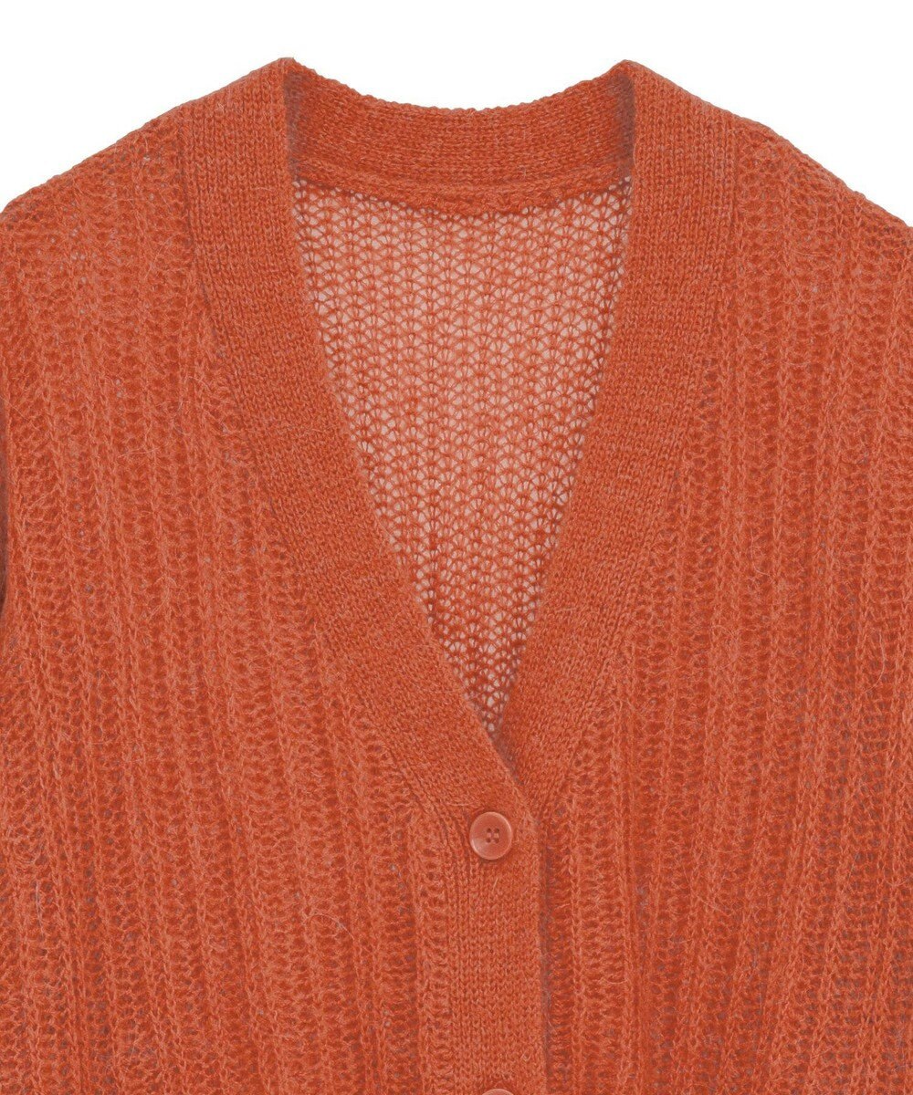 Green Parks シアーニットＶネックカーディガン 