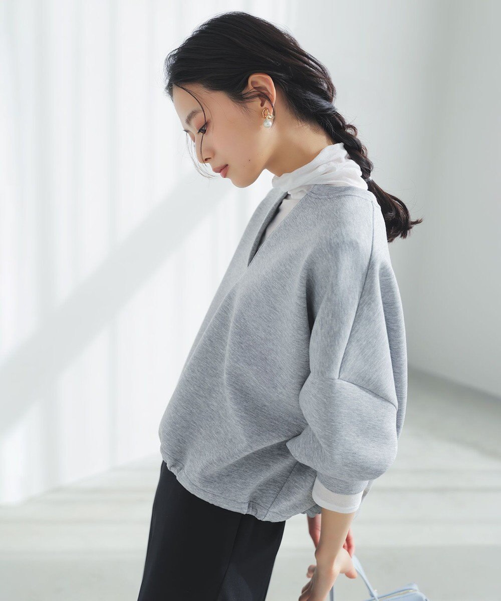 UNFILO L BEAUTY FORM JERSEY キーネック トップス 