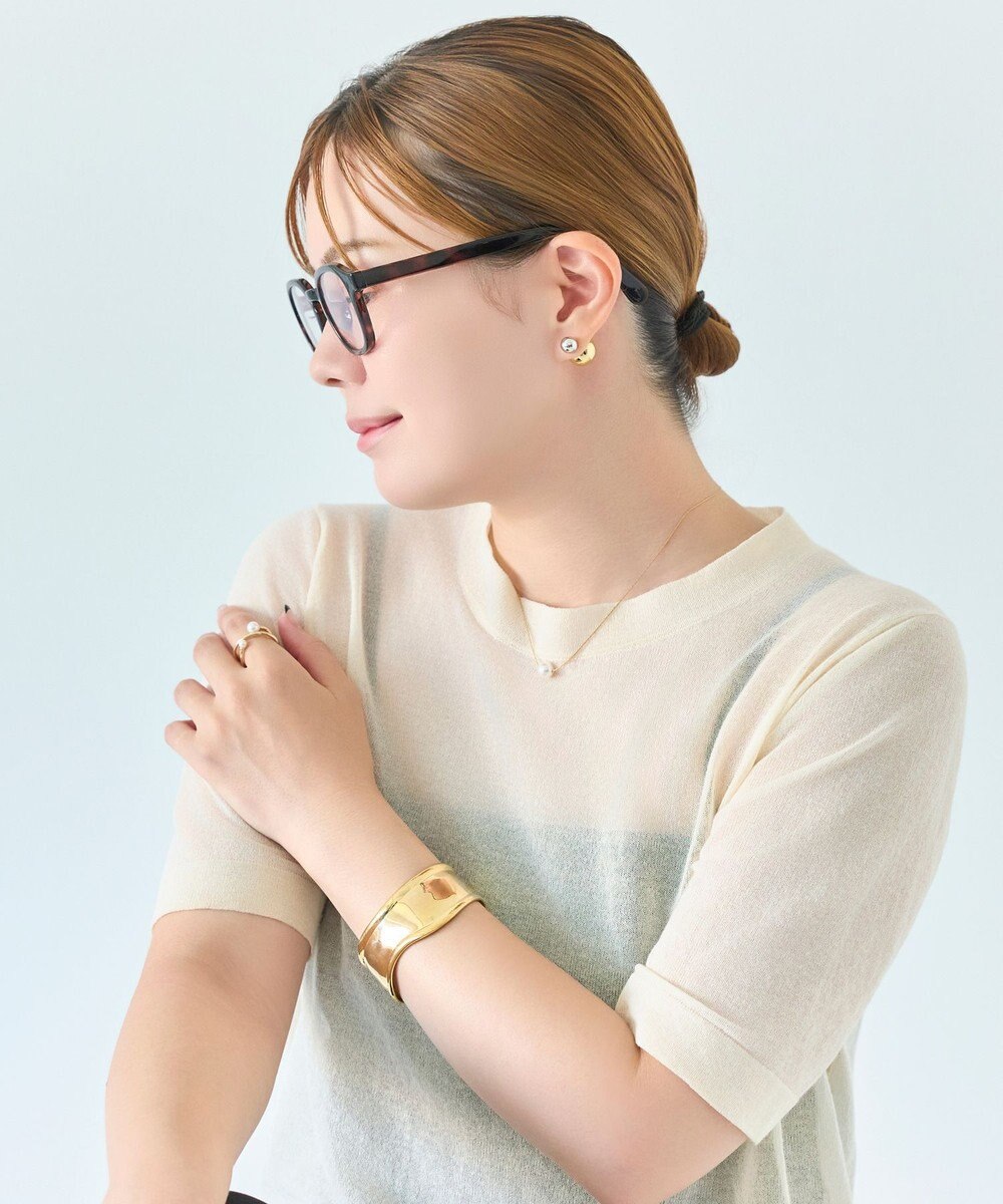 Phoebe <オンワード限定セット>ワントップパールネックレス×アークカフワイドバングル 