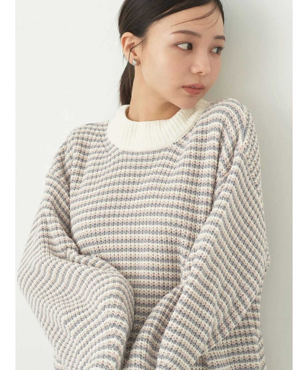 earth music&ecology マットベロアモールプルオーバー 