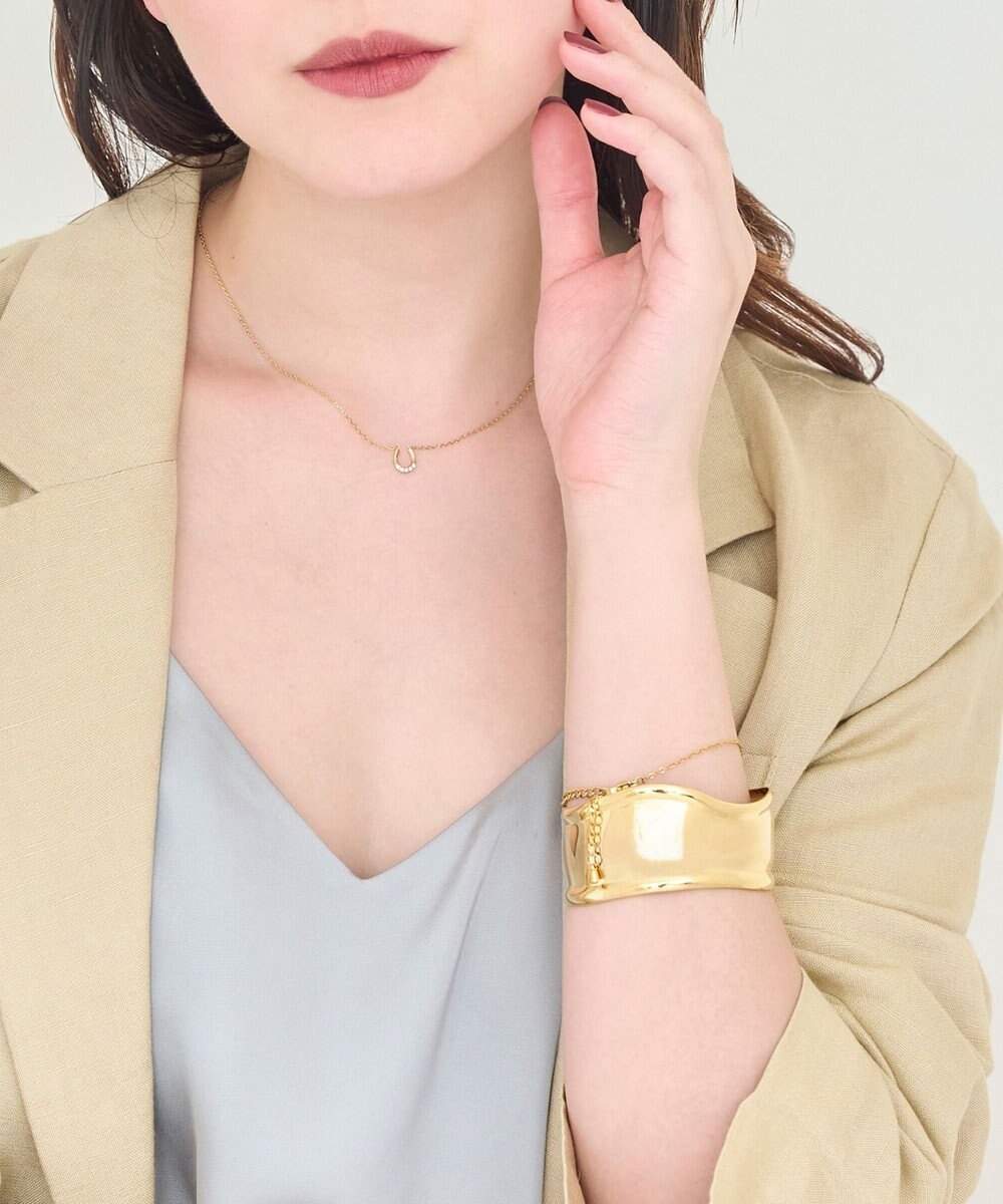 Phoebe <オンワード限定セット>ワントップパールネックレス×アークカフワイドバングル 