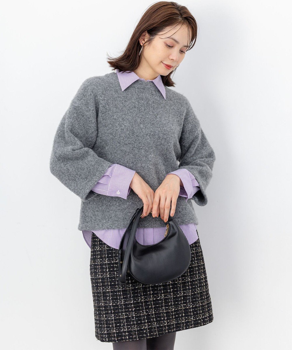 組曲 S ハーフスリーブミルド ニットプルオーバー 