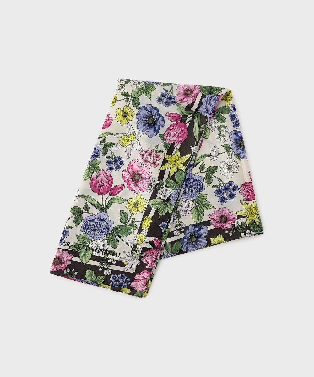 GRACE CONTINENTAL フラワーシルクスカーフ 