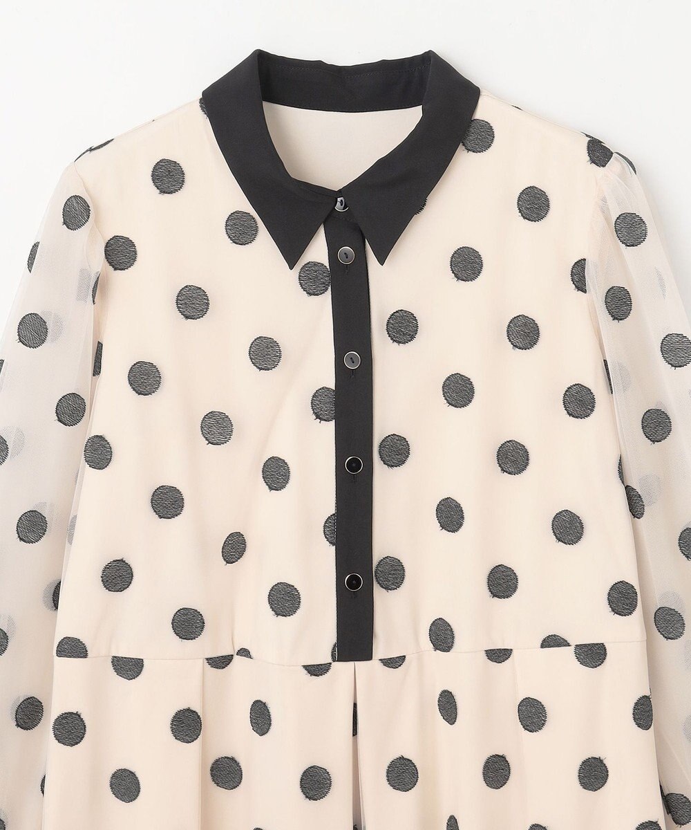 GRACE CONTINENTAL ラメドット刺繍ドレス 