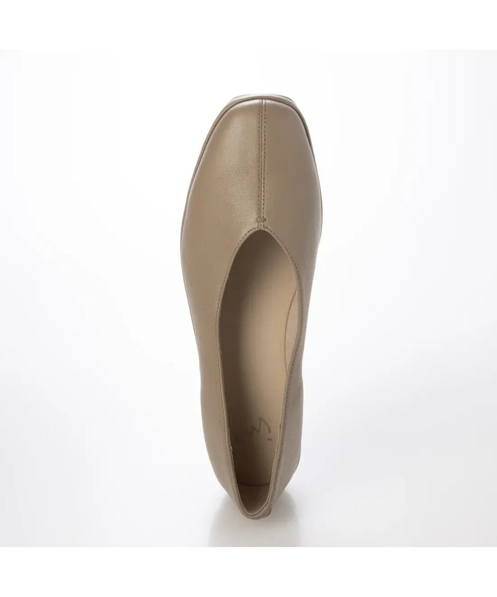 ing <ing>【WEB限定】【サスティナブル】スクエアトゥVカットフラットパンプス 