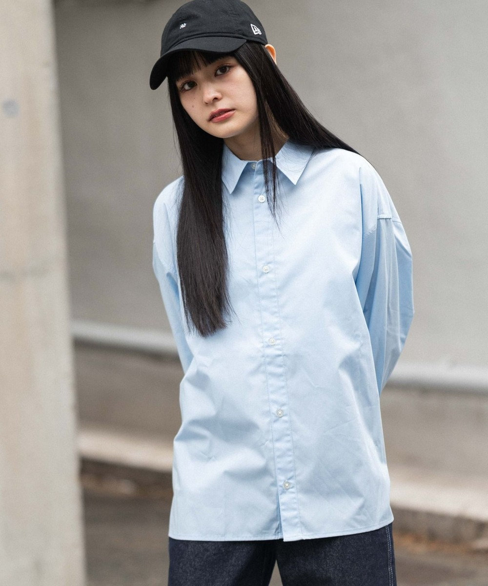 WEGO 【ユニセックス着用ITEM/MLサイズ展開】クロップドブロードシャツ 