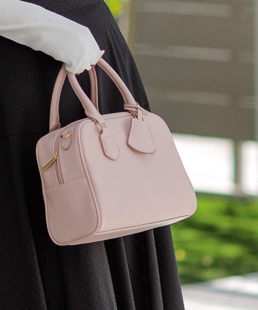 ANY SIS 【2WAY】チャーム付きスクエア ボストンバッグ 