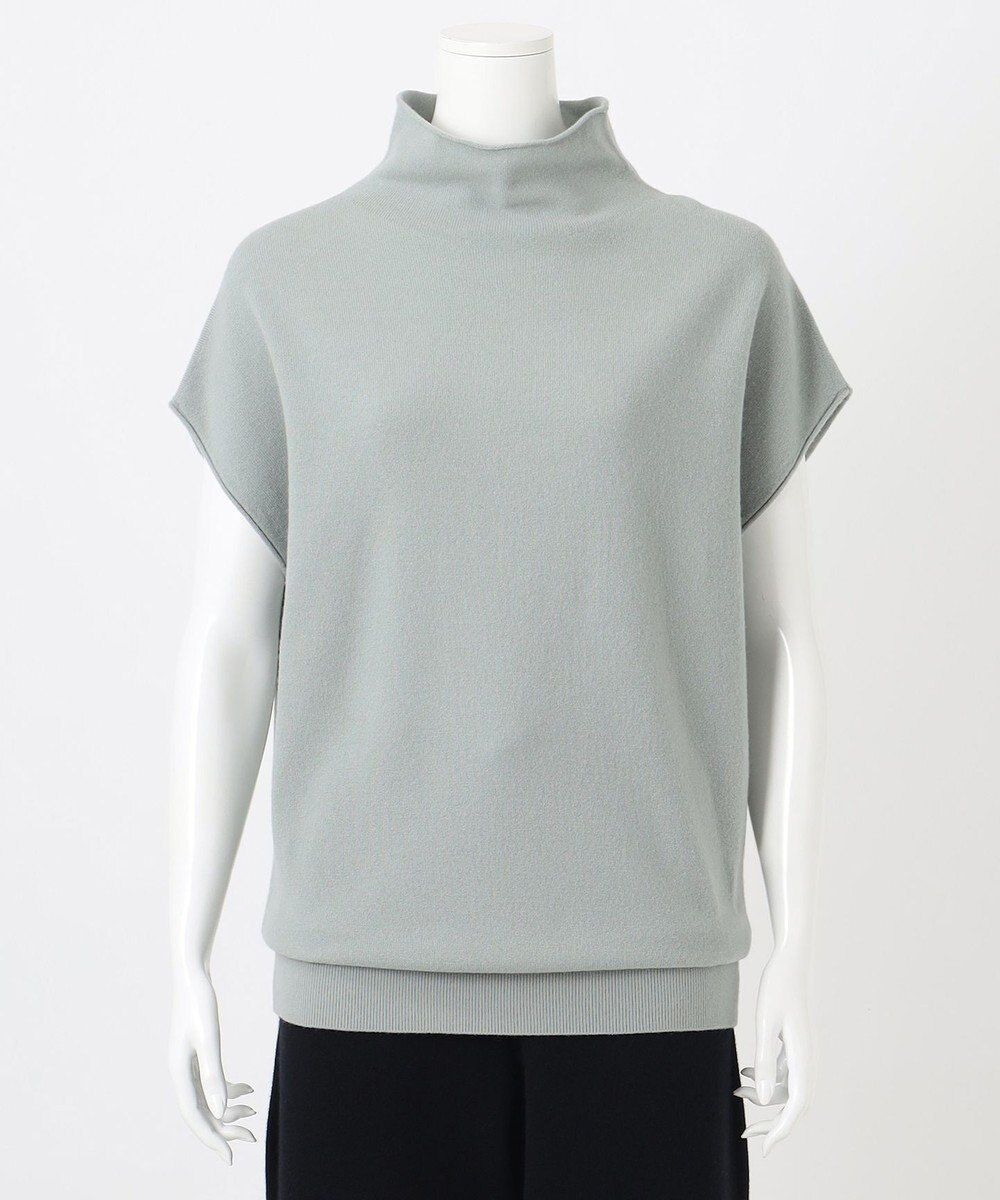 23区 L 【エステータ】エアリースパンウール アームウォーマーデザイン ハイネックニット 