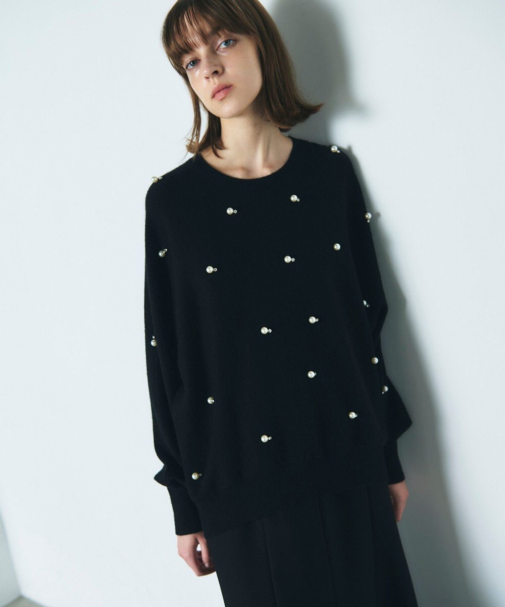 GRACE CONTINENTAL パールドットニットトップ 