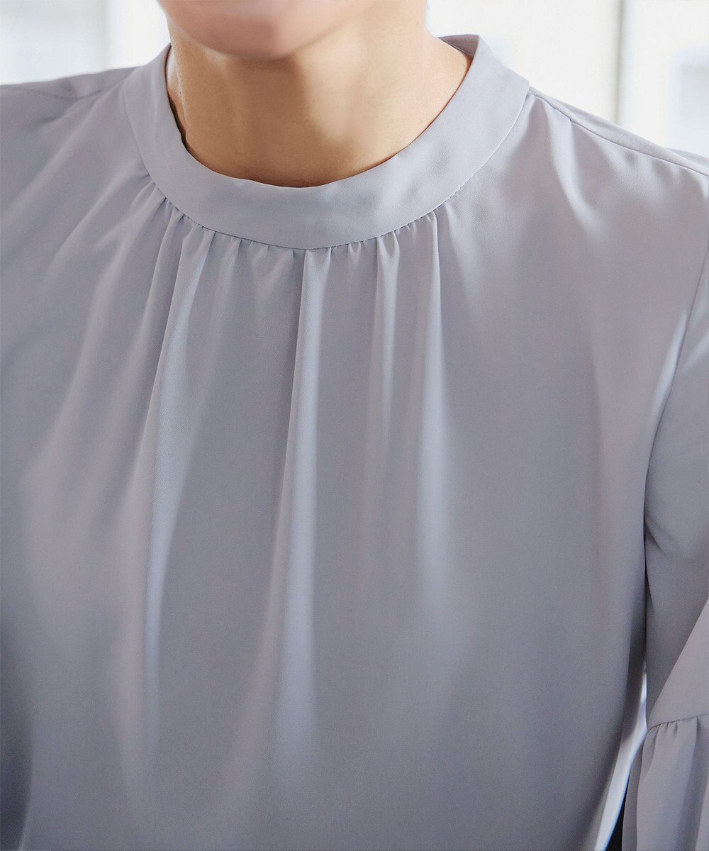 Tiaclasse 【洗える】ボリューム袖ハイネックブラウス 