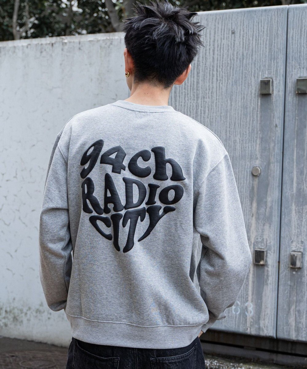 WEGO 【ユニセックス着用ITEM/裏起毛/SMLサイズ展開】リラックスフィットハートロゴプルオーバー 