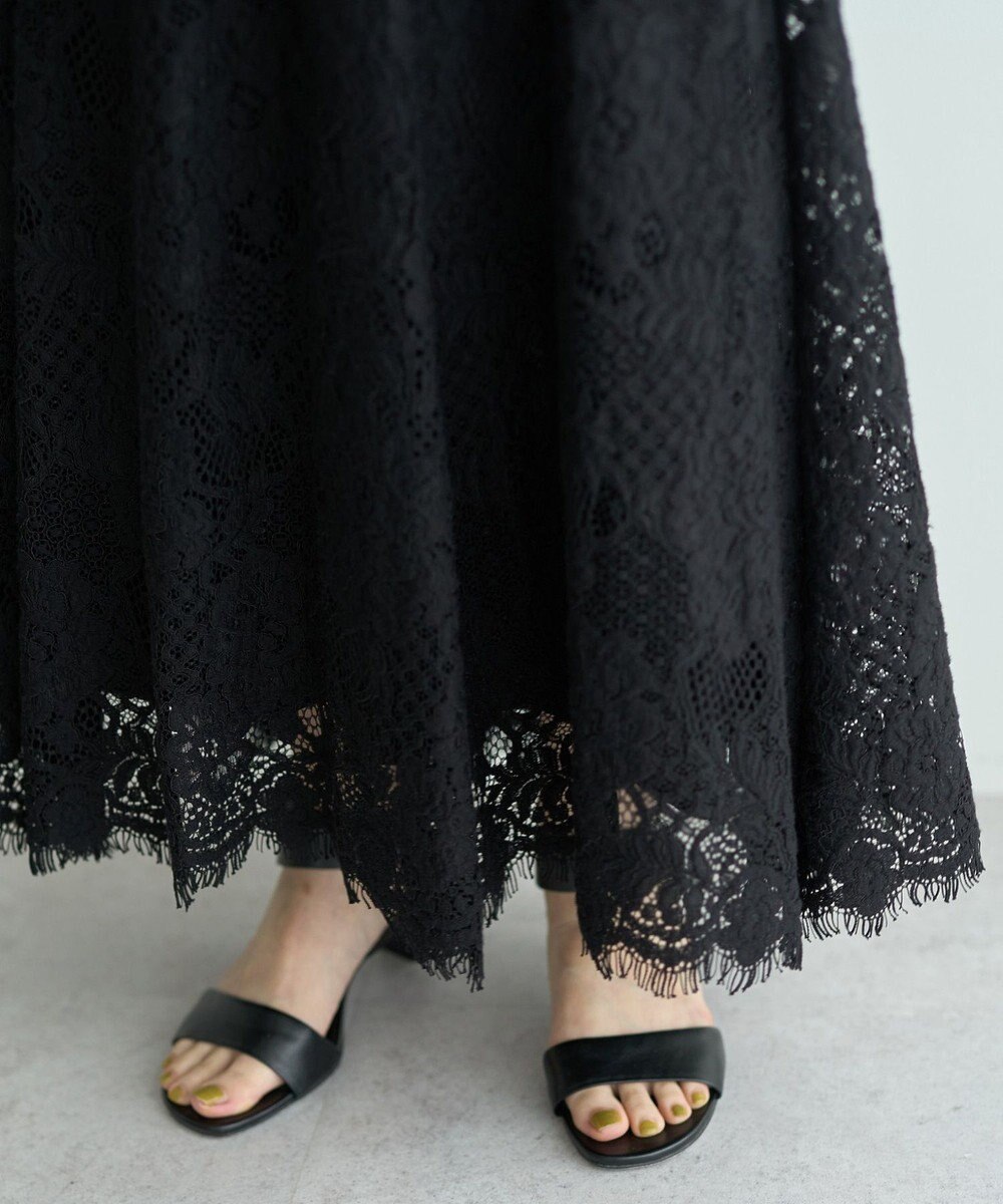 YECCA VECCA スカラップレースマーメイドスカート 