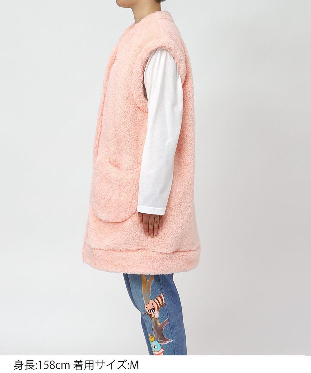tsumori chisato SLEEP ツモリチサト ベスト フリ－ス素材(本体) あったか フレンチ袖 ルームウェア レディース URW130 /ワコール 