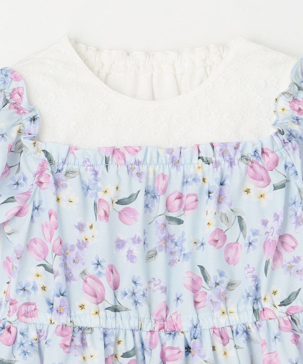 ANY KIDS オン・オフショルダー チューリップ ワンピース 