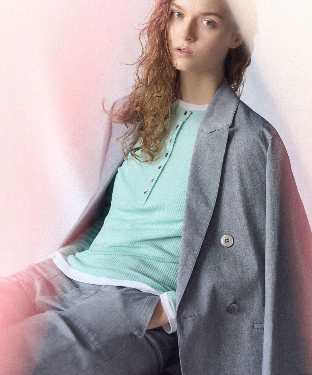 23区 【先行予約】シアーリブ レイヤード ロンTEE 