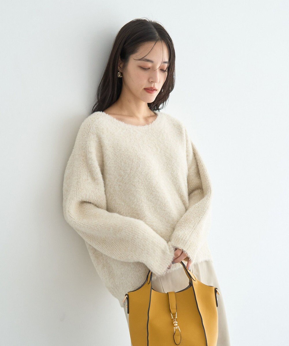 YECCA VECCA ラメシャギードルマンニット 