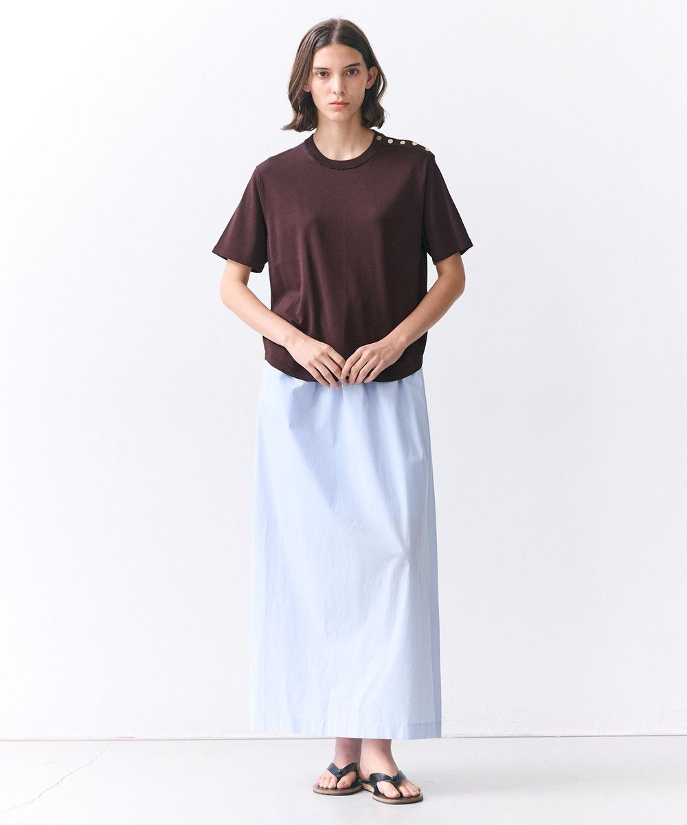 BEIGE， NADIA / ストレッチ メタルボタンニット 