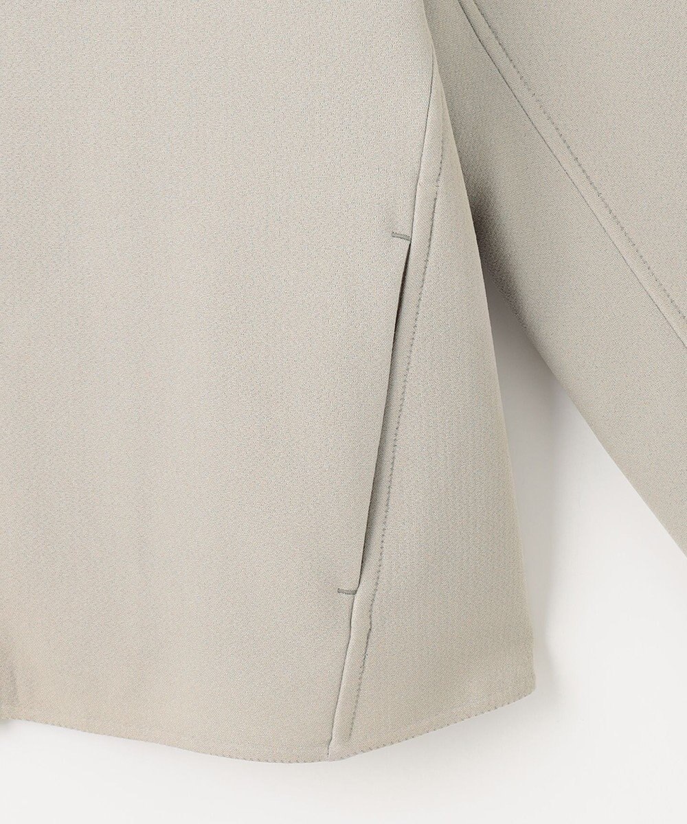 自由区 【XSサイズ～/洗える】ライトダブルクロス ノーカラージャケット 