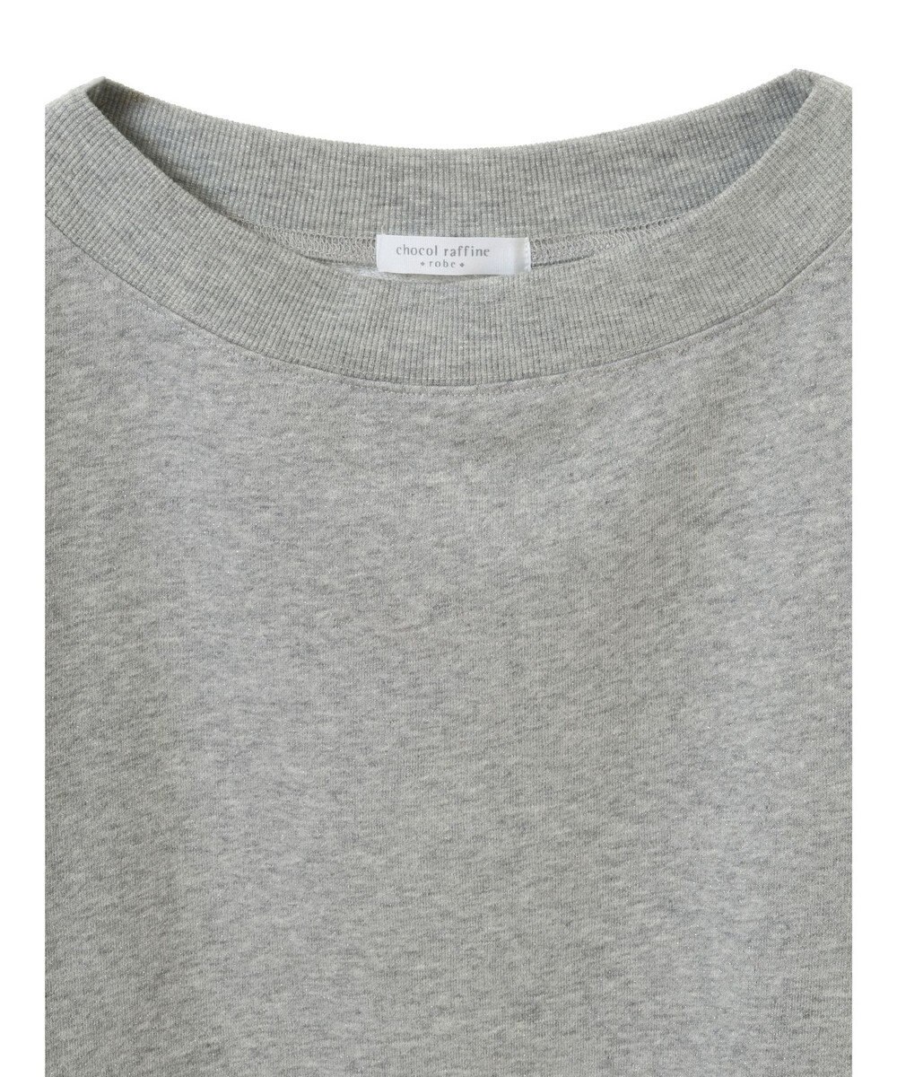 Green Parks ボートネックラメミニ裏毛プルオーバー 