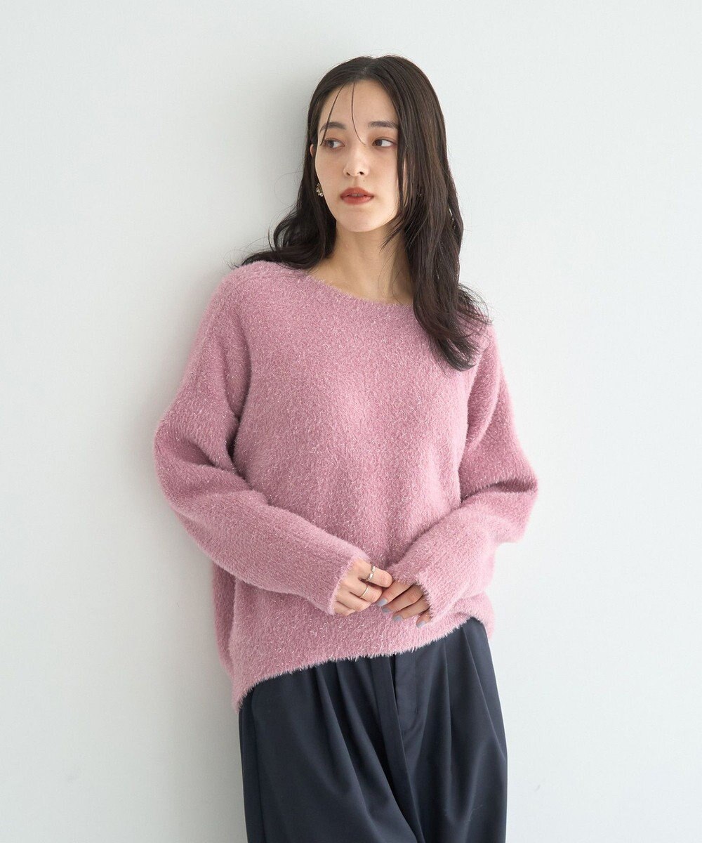 YECCA VECCA ラメシャギードルマンニット 