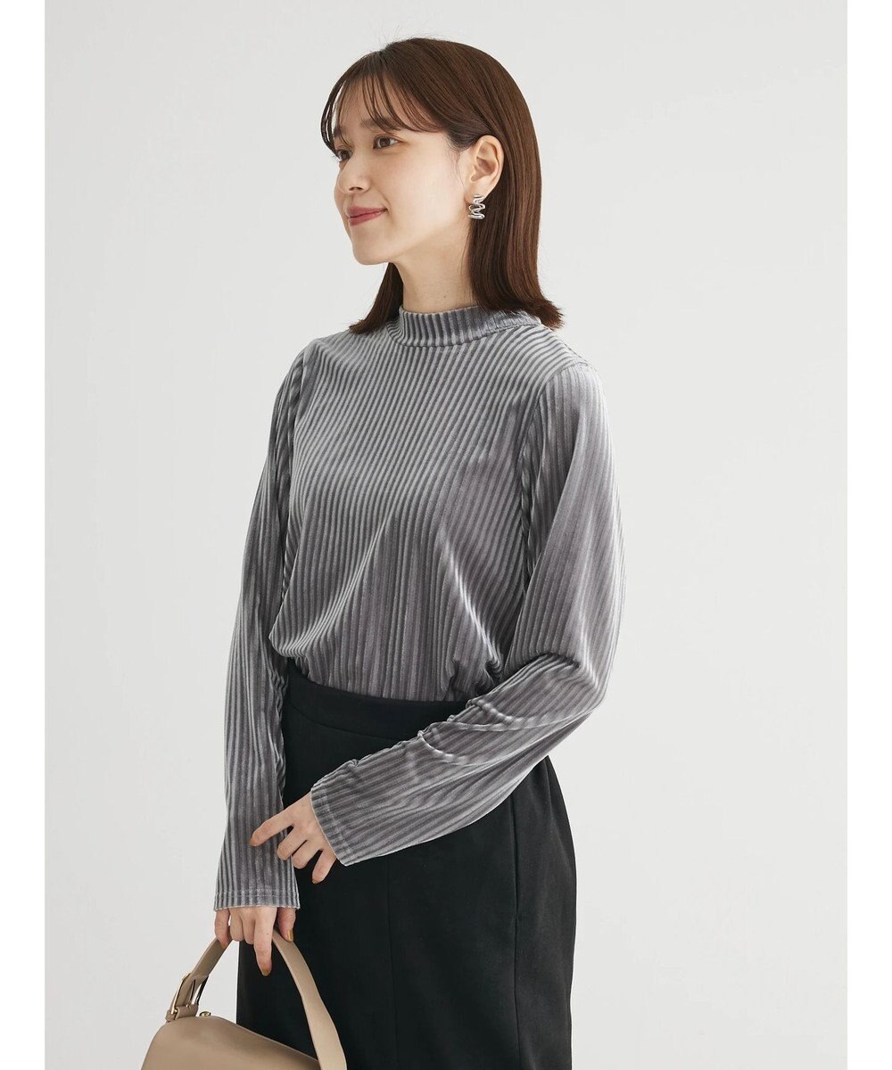 Green Parks ・ＳＵＧＡＲ　ＳＰＯＯＮ　ベロアストライプハイネック 