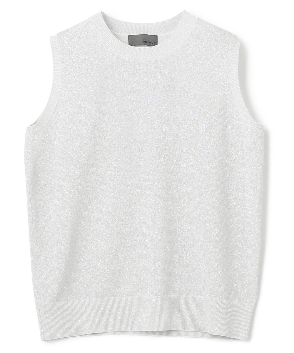 uncrave 【手洗い可】シアー ラメ ノースリーブニット（uncrave STANDARD） 