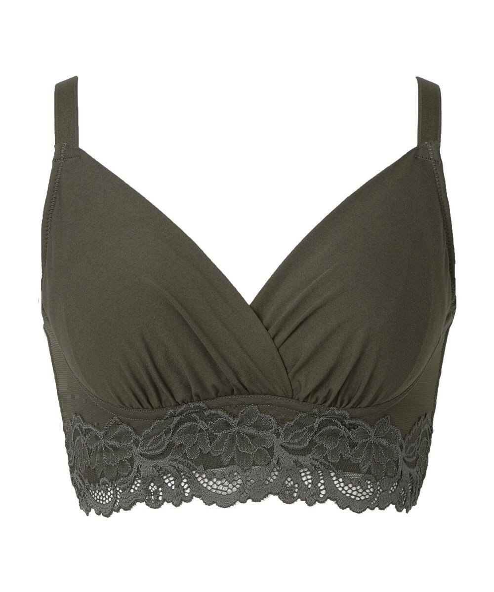 BRADELIS New York 【BRADELIS NewYork peace】綿混ハイブリッド・デイリーハートカップブラ24 バストを脇からしっかり包みホールドするノンワイヤー補正ブラ 