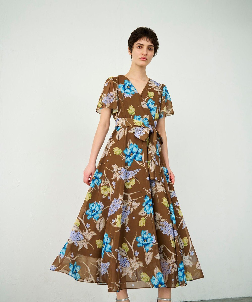 GRACE CONTINENTAL ミモザプリントワンピース 