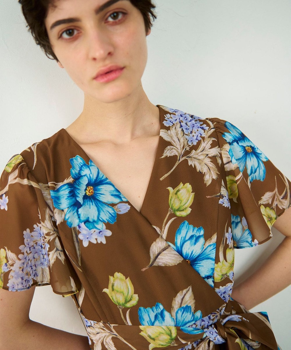 GRACE CONTINENTAL ミモザプリントワンピース 