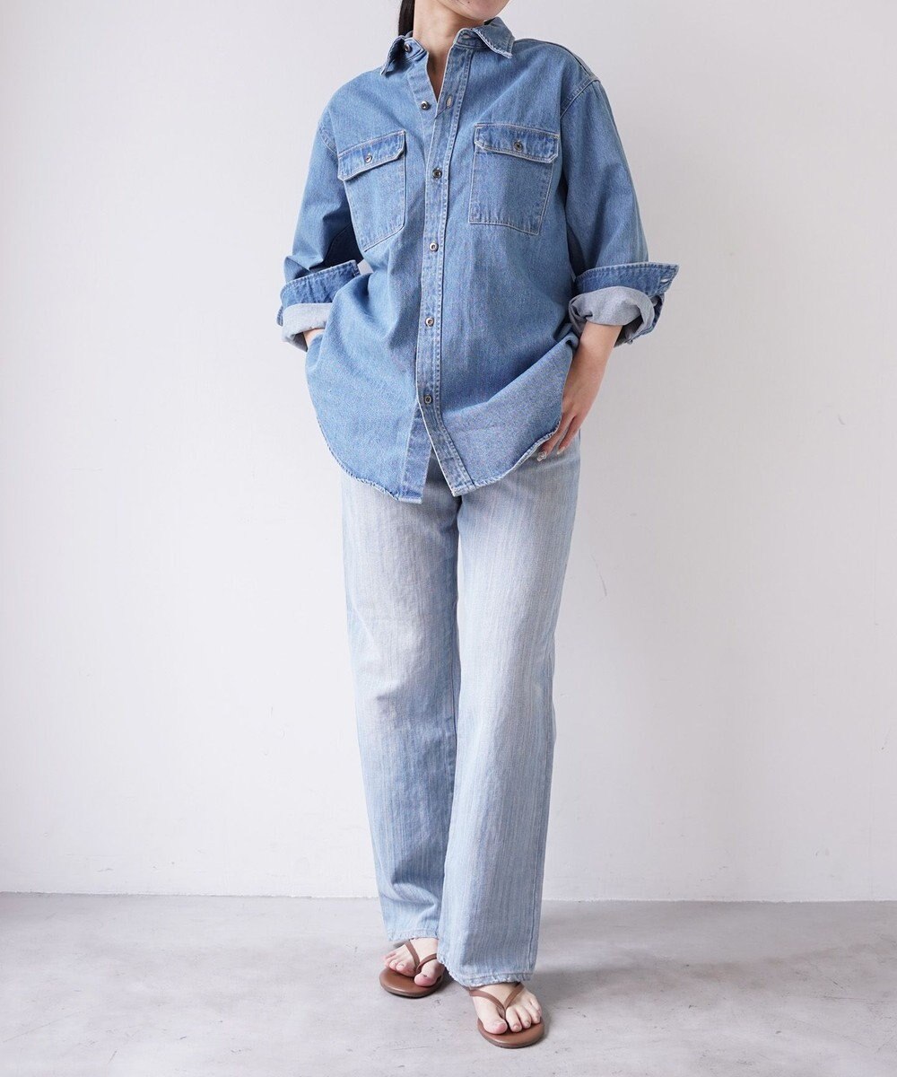 woadblue ＜坪田あさみさんコラボ＞CPOデニムジャケット ライトブルー 