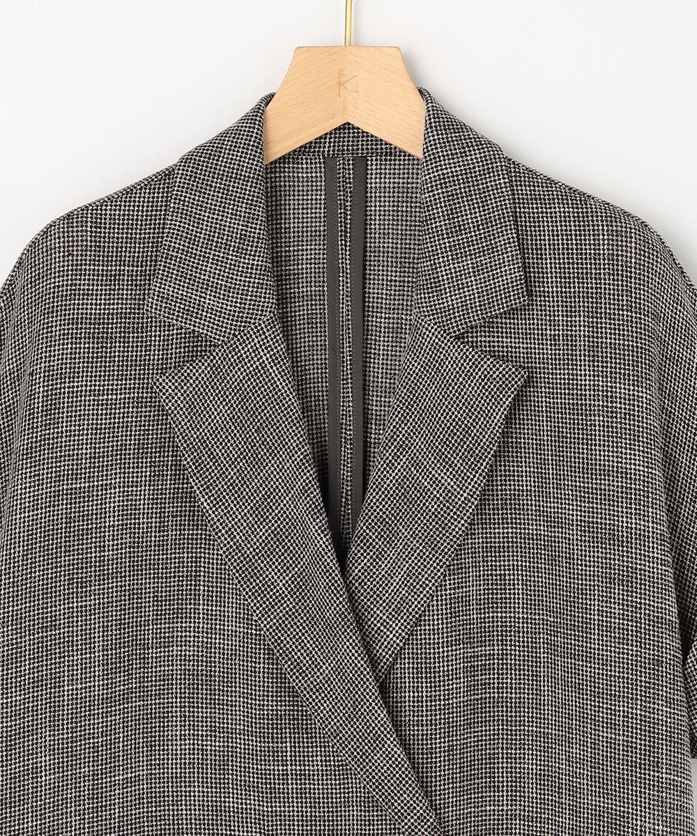 組曲 S 【先行予約】【WEB限定】メランジレノクロス バックペプラムジャケット 