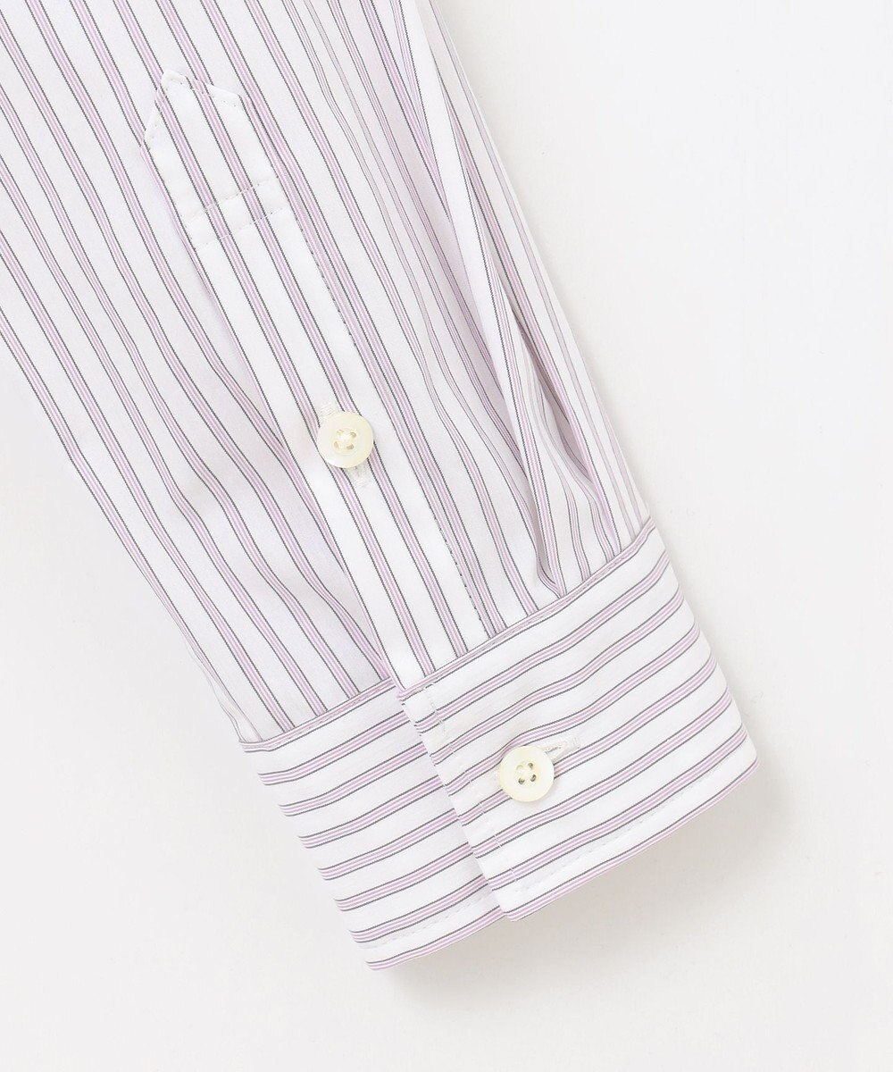 J.PRESS LADIES L 【洗える】BEZ ストライプ シャツカラー ブラウス 