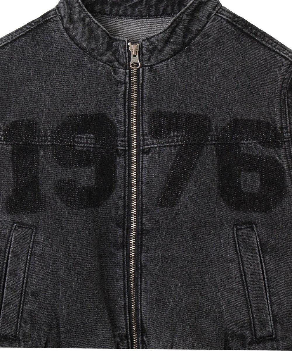 WEGO デニムショートバイカーブルゾン 