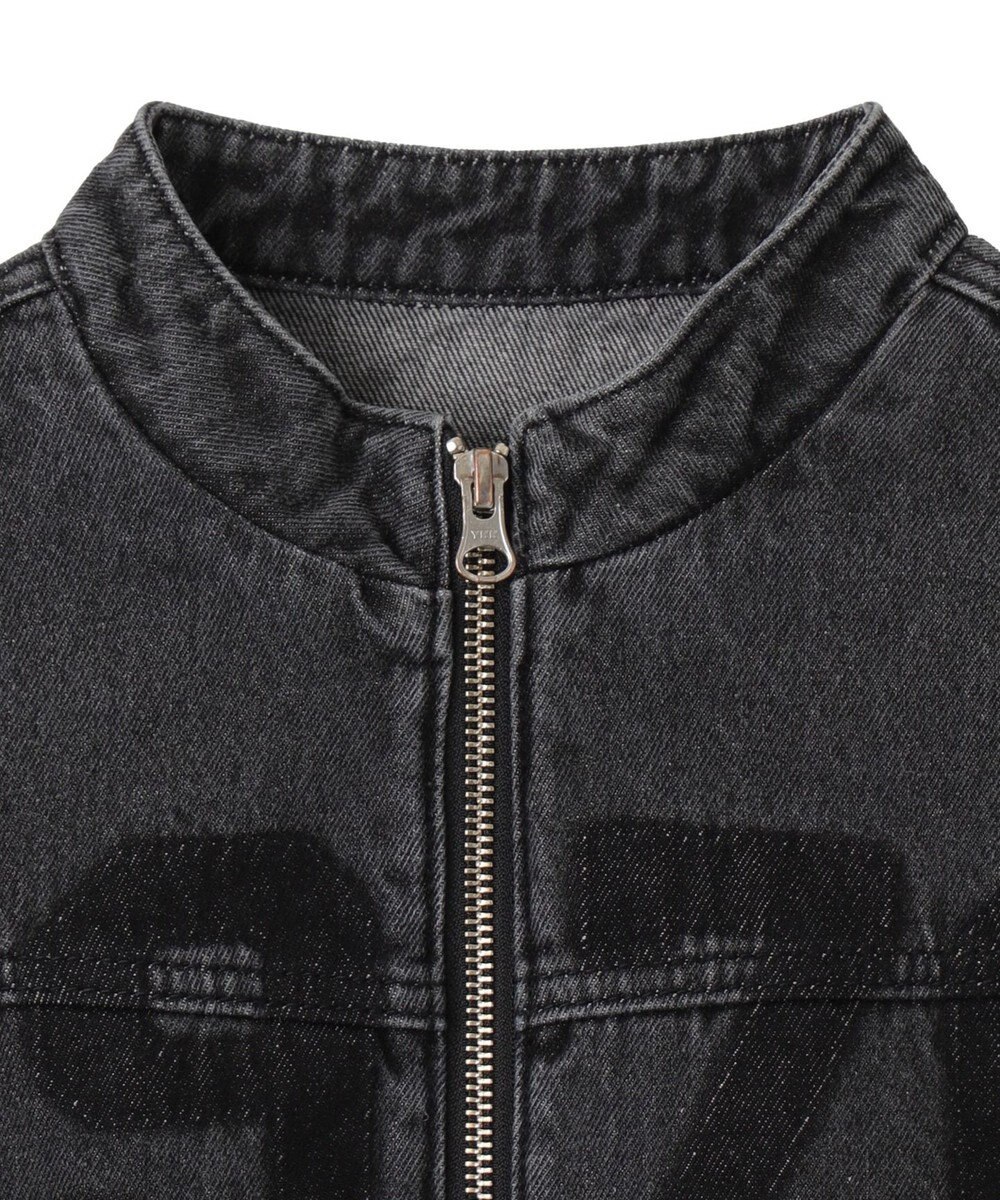 WEGO デニムショートバイカーブルゾン 