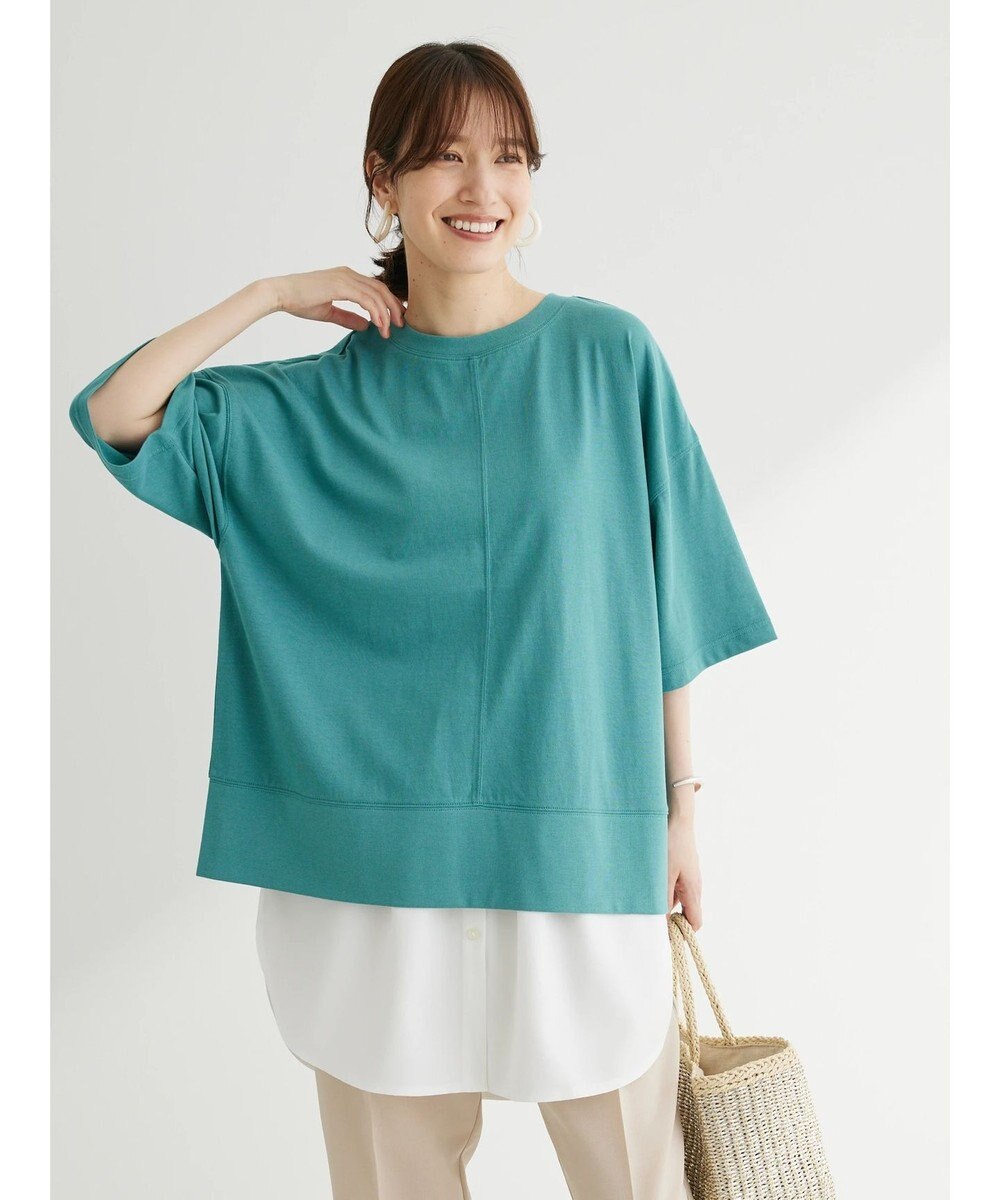 Green Parks 接触冷感裾リブＴシャツ 