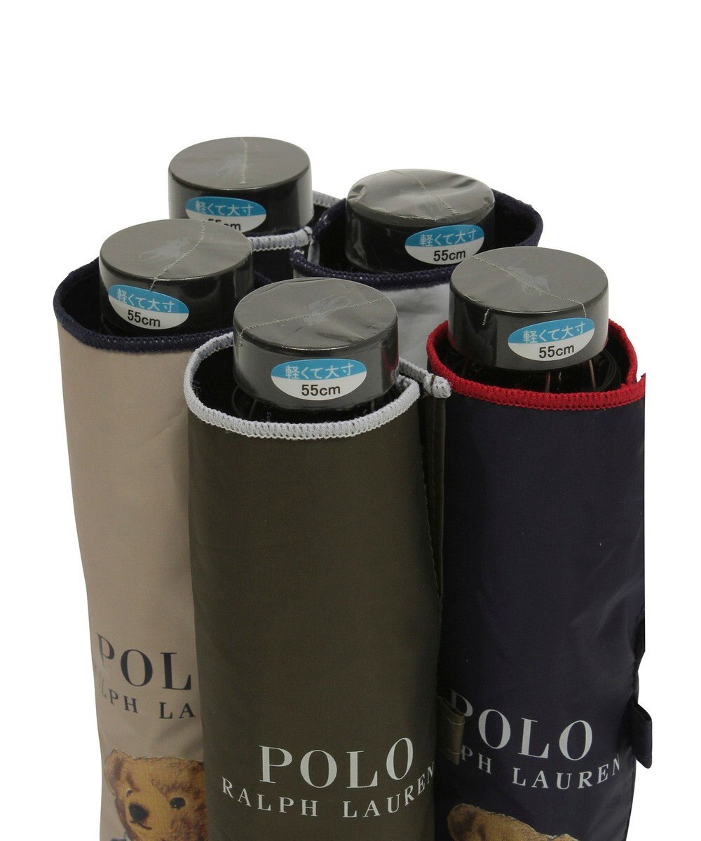 MOONBAT 【軽量】POLO RALPH LAUREN 遮光 晴雨兼用 折りたたみ日傘 無地 ポロベア 