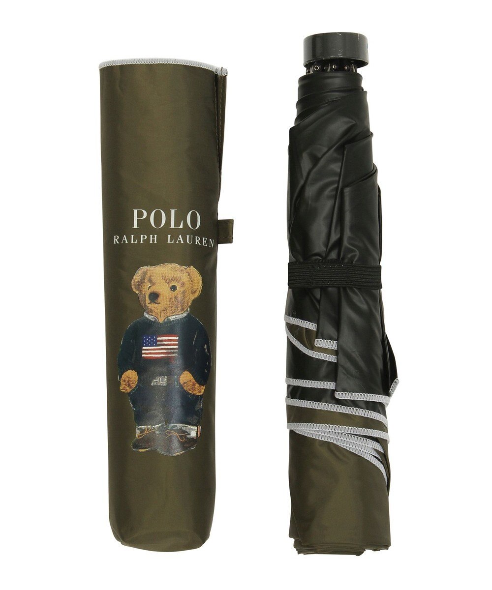MOONBAT 【軽量】POLO RALPH LAUREN 遮光 晴雨兼用 折りたたみ日傘 無地 ポロベア 