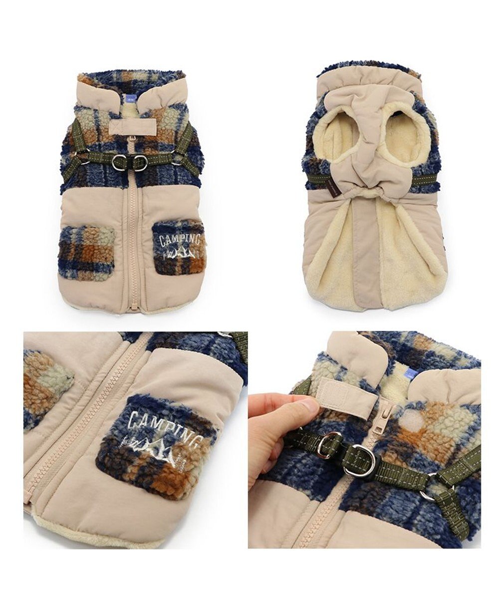 PET PARADISE ペットパラダイス アウター ハーネス ベスト 《チェック柄》 小型犬 