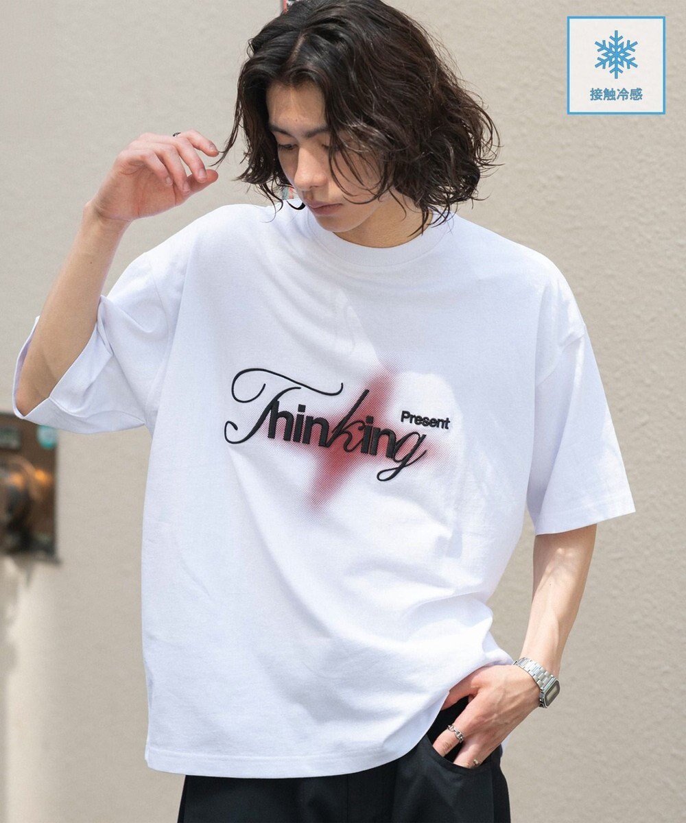 WEGO 【機能T/ユニセックス着用ITEM/MLサイズ展開】接触冷感3D刺繍T(SS) 