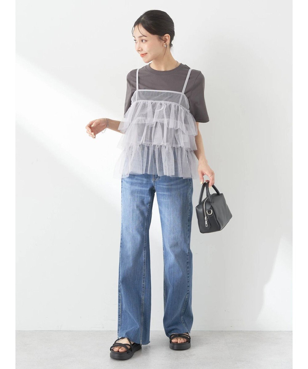 earth music&ecology ロゴソリッドミニマルＴシャツ 