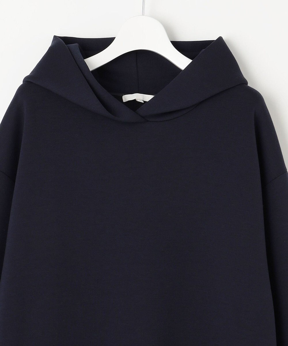 自由区 L 【WEB限定・洗える】マットストレッチダンボールフーディー ワンピース 