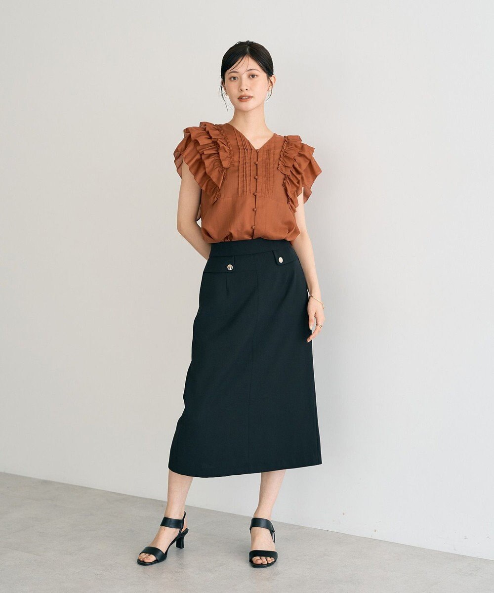 YECCA VECCA ポケットデザインナロースカート 