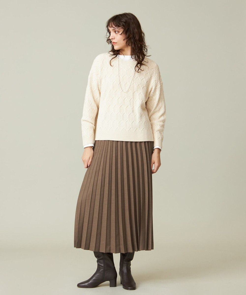 J.PRESS YORK STREET 【WOMEN】ショート ケーブルニット 