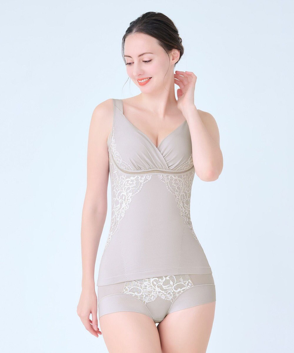 BRADELIS New York 【BRADELIS NewYork peace】綿混フィットレースショーツ25 深め 補正下着 ヒップアップ 美尻 