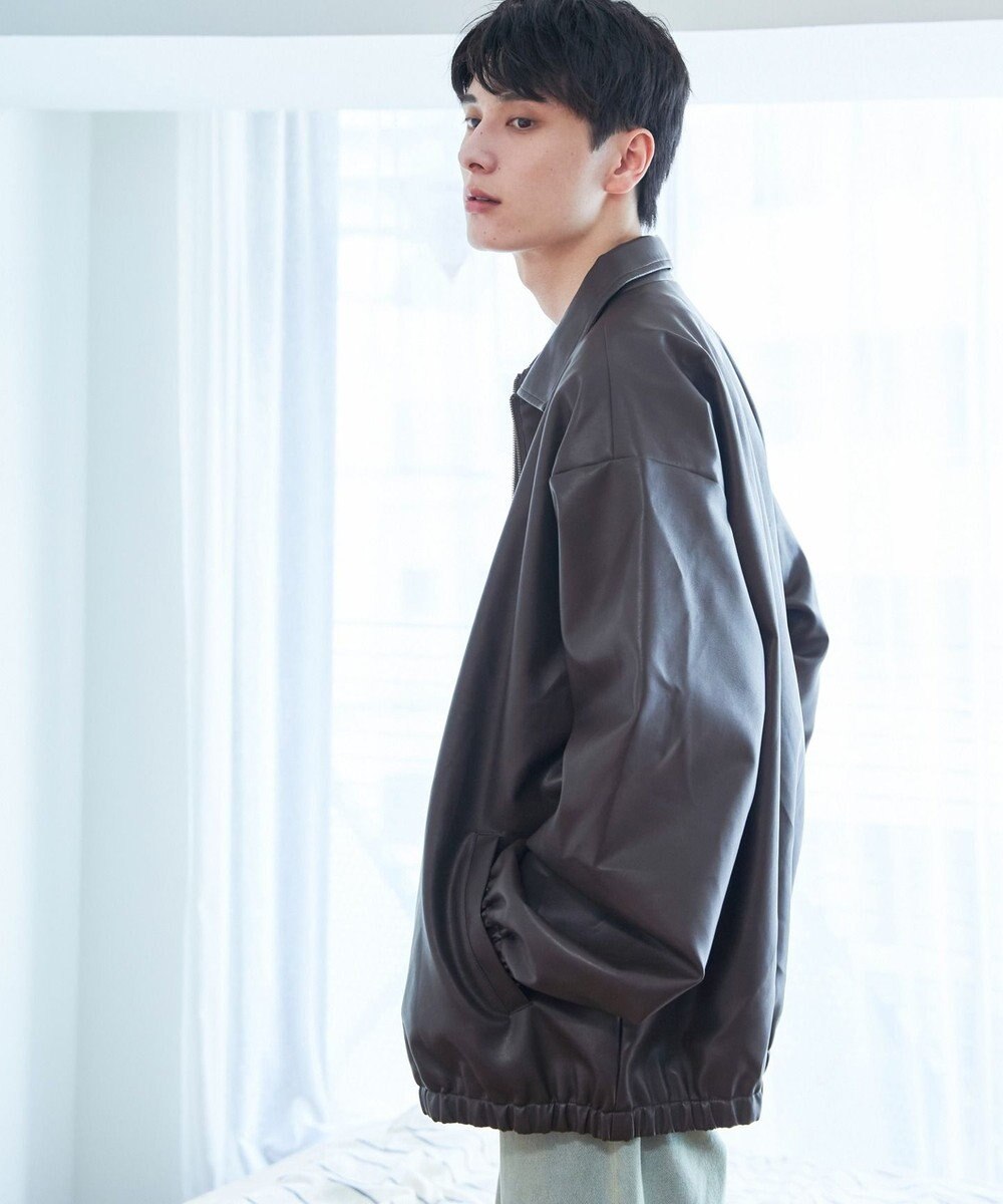 WEGO 【ユニセックス着用ITEM/MLサイズ展開】USPOLOフェイクレザージャケット 